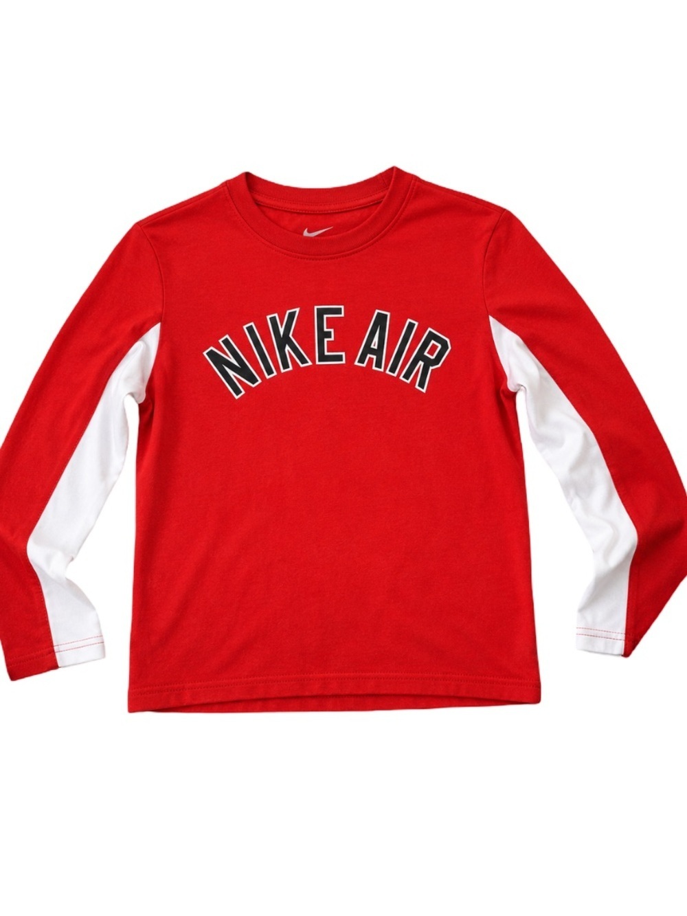 Nike Air Kids Red White Long Sleeve Athletic Shirt Boys Size 8/10 vintage inspo
